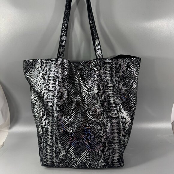 Oak 73 Suede Snake Silver Tote - Picture 1 of 13